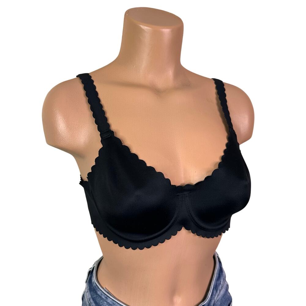 Body Touch Dim Underwired balconette bra in black